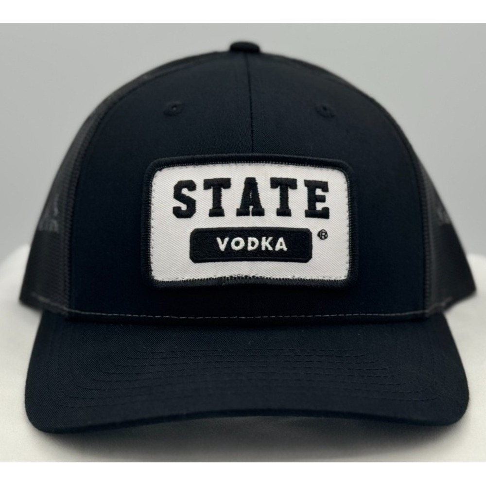 State Vodka - Richardson Brand - Truckers Hat/Cap - Black - Size MD/LG - NEW!!